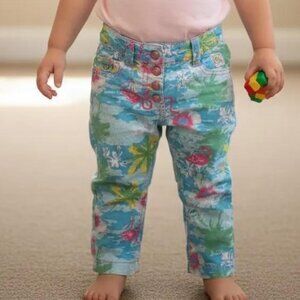 Souris Mini Tropical Flamingo Lightweight Cotton Pants 2 Years